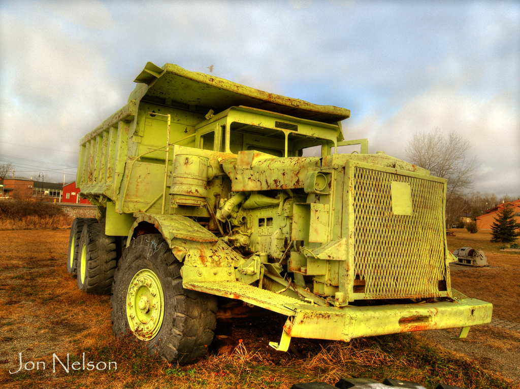 A Euclid truck that was used to haul iron ore in the mine just north of 