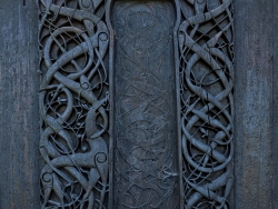 Urnes stave church door panel HDR