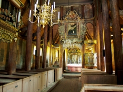 inside Kaupanger Stave Church HDR