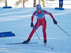 Norway's Kristin Stoermer Steira in the 10 km skate race.