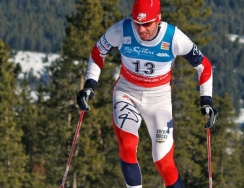 Lars Flora representing the U. S. ski team.