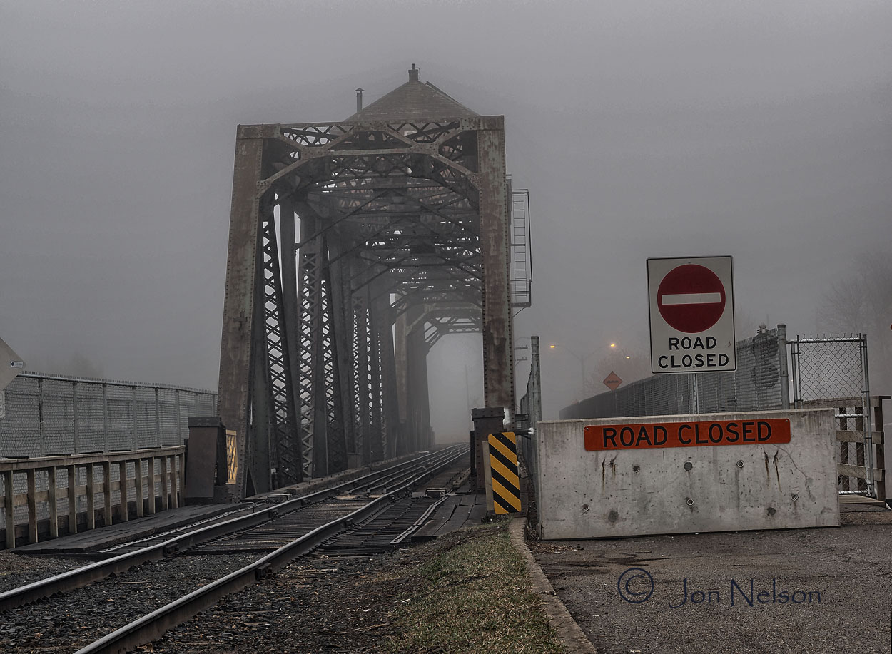 James Street Bridge in fog
