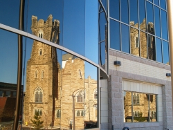 reflection-St-Andrews-church-in-city-hall
