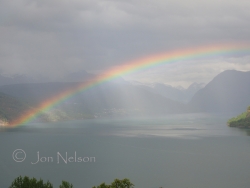 rainbow over Nord Fjord